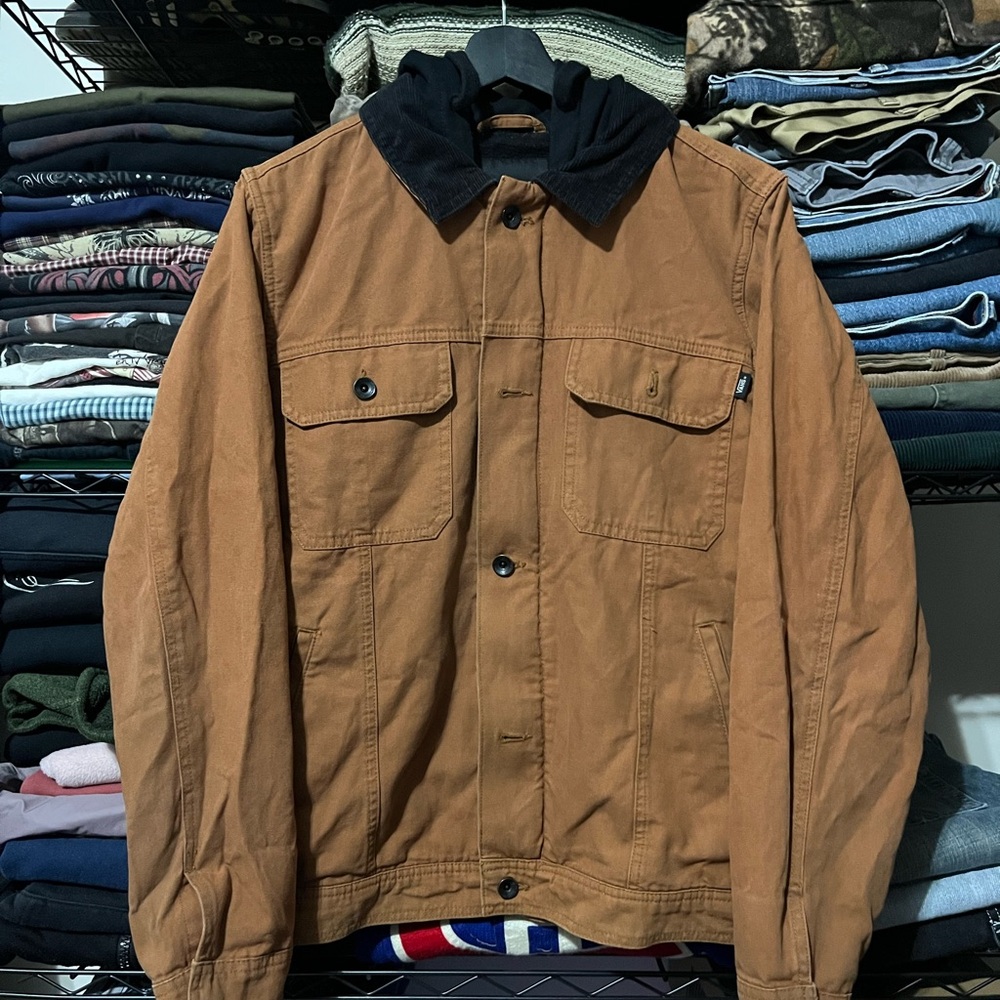 Vans Brown Workwear Jacket with Black Corduroy Collar